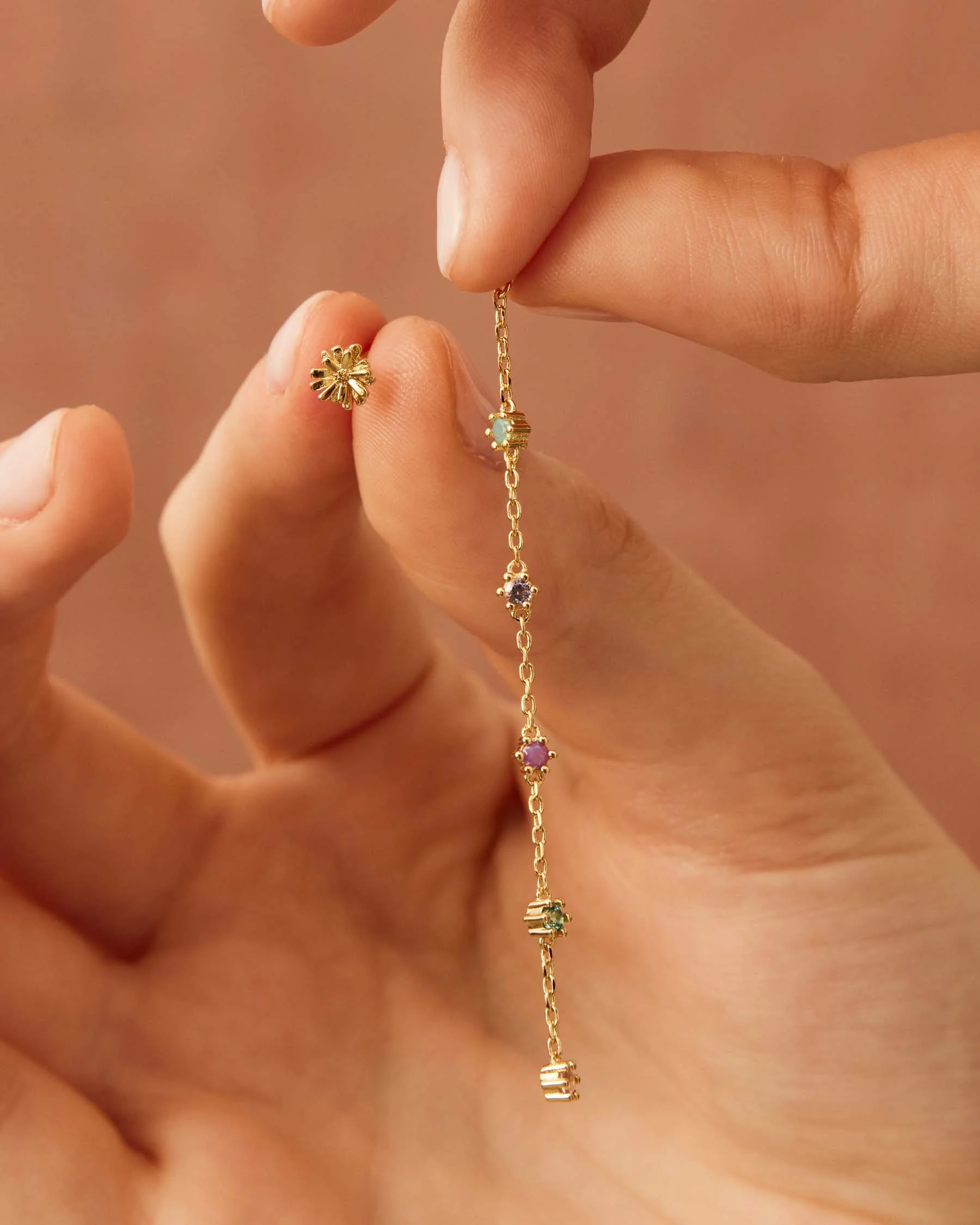 Pendientes 2 en 1 Margarita Rainbow - Image 3