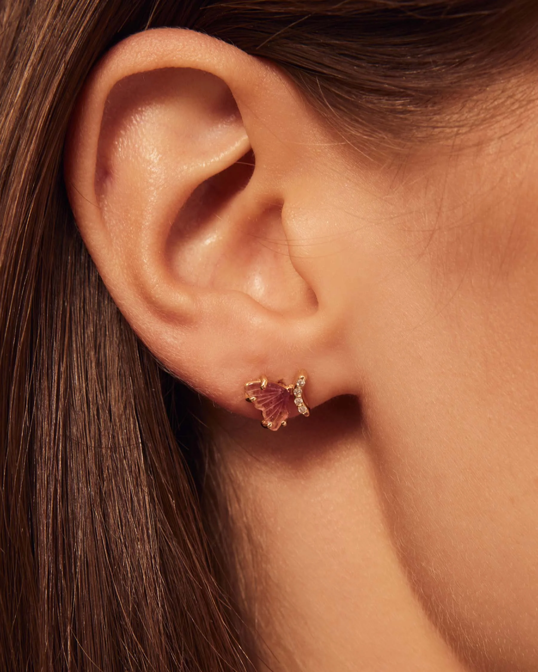 Pendientes Mariposa con Diamantes y Turmalinas Multicolor - Image 3